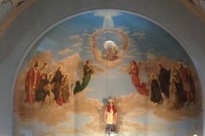 Above the altar, St. Stanislaus church