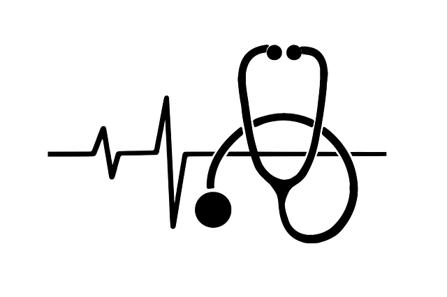stethoscope over EKG readout